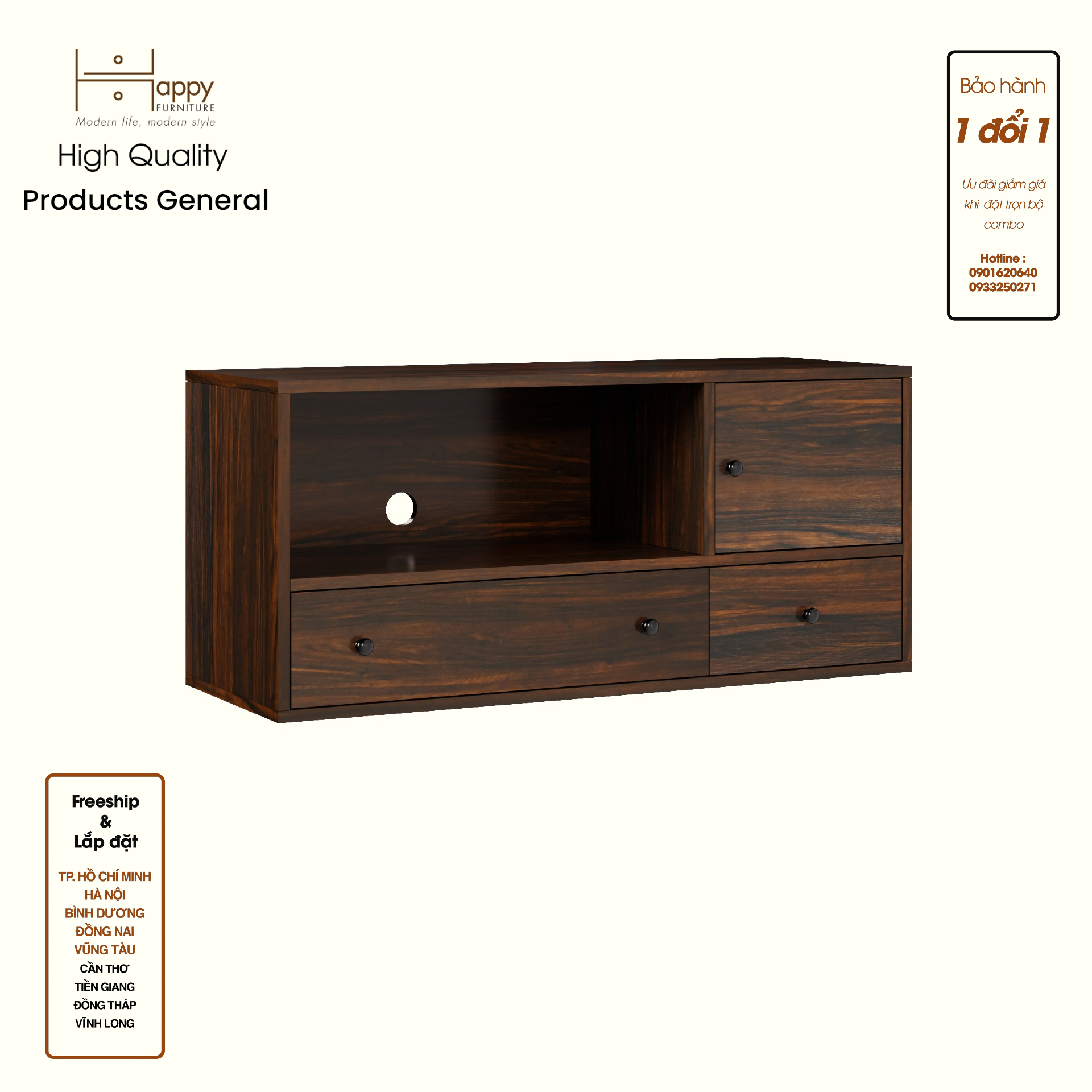 HAPPY FURNITURE , ZACY - Kệ TV 2 ngăn kéo, KTV_063 , 100cm x 40cm x 46cm DxRxC, Sản phẩm phổ thông