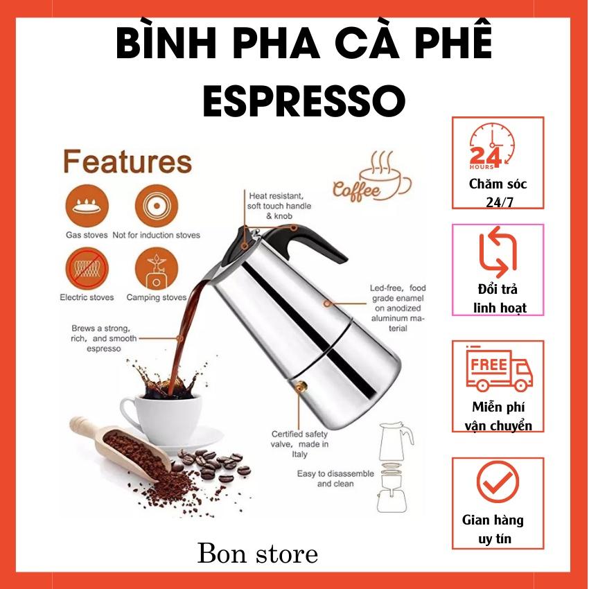 Bình Pha Cà Phê, Bộ Lọc Cà Phê Epresso/Thép Không Gỉ 100ml 200ml 300ml 450ml/BON STORE7788