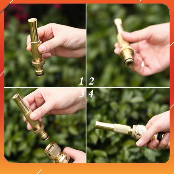Bộ dây vòi xịt bơm nước tưới rửa , tăng áp 3 lần, loại 7m, 10m 206587 cút sập,nối vàng + mở chai