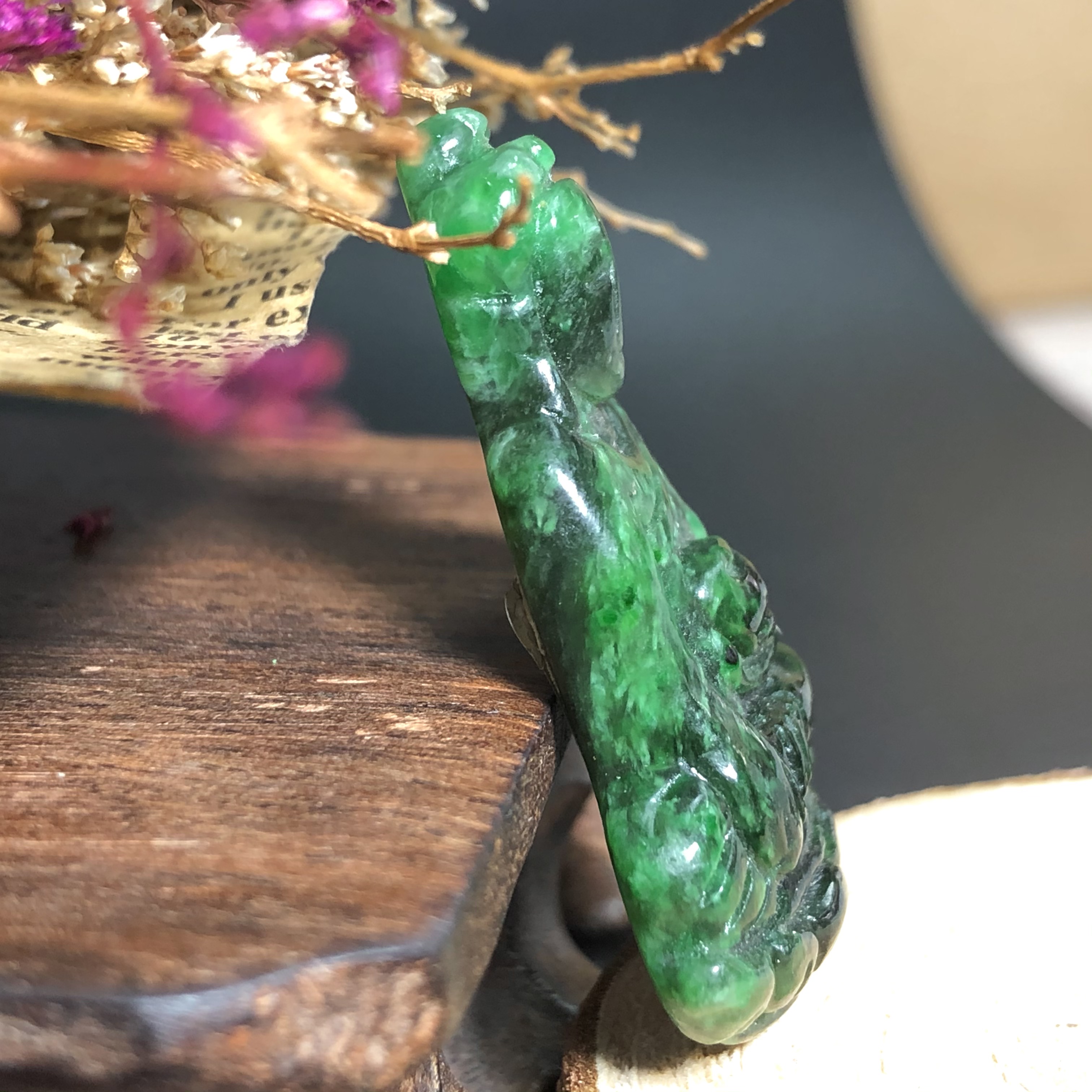 Mặt Phật Tổ Cẩm Thạch xanh sơn thủy