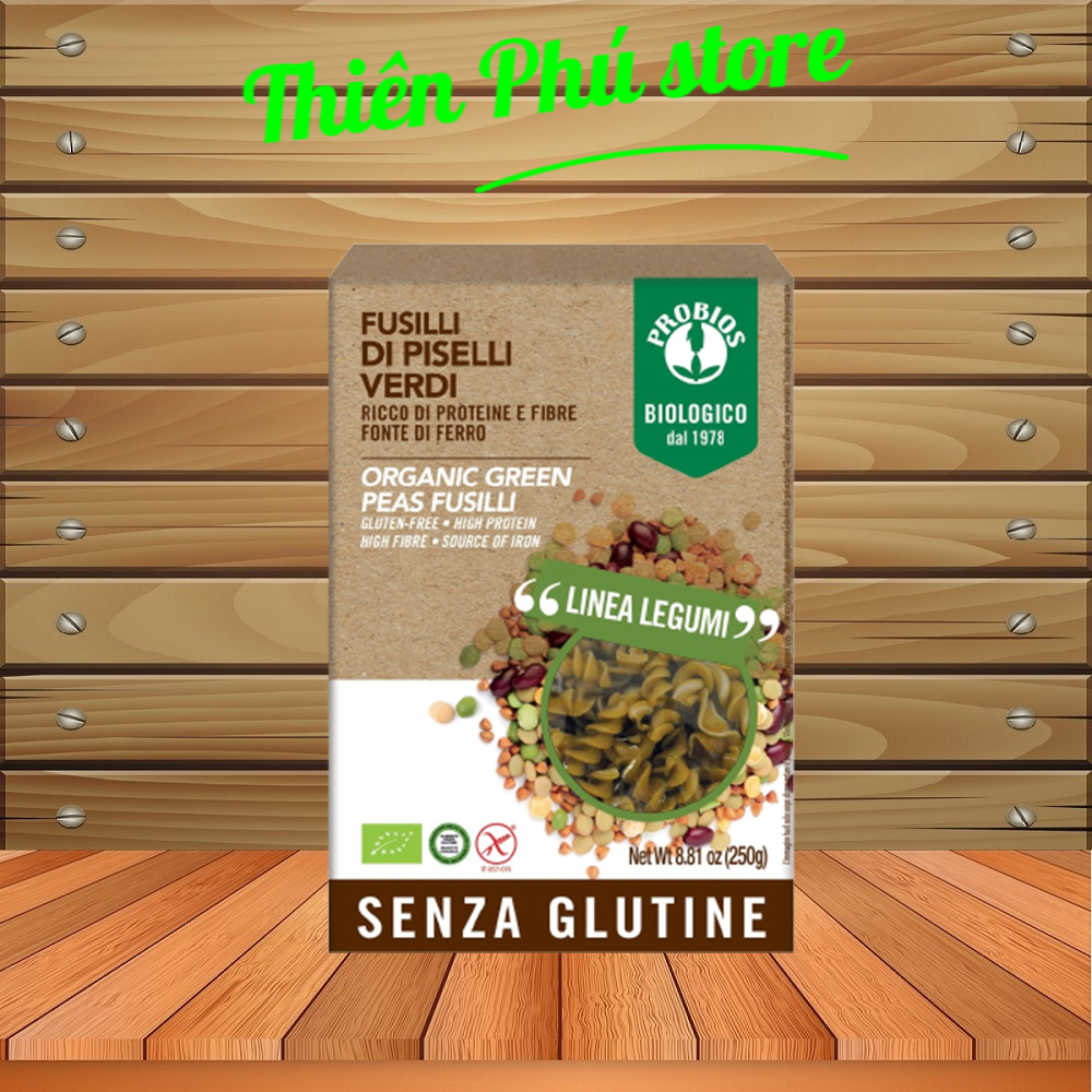 Nui Xoắn Đậu Hà Lan Hữu Cơ 250g ProBios Organic Organic Green Peas Specialty Fusilli