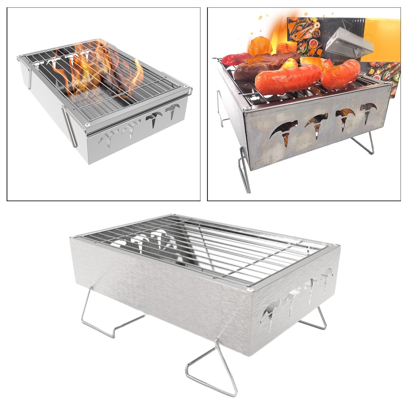 Portable   Grill Folding Stainless Steel Grill for Camping