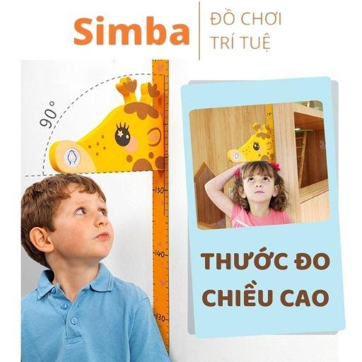 Thước đo chiều cao dán tường cho bé đồ chơi decal dán tường đo chiều cao trẻ em