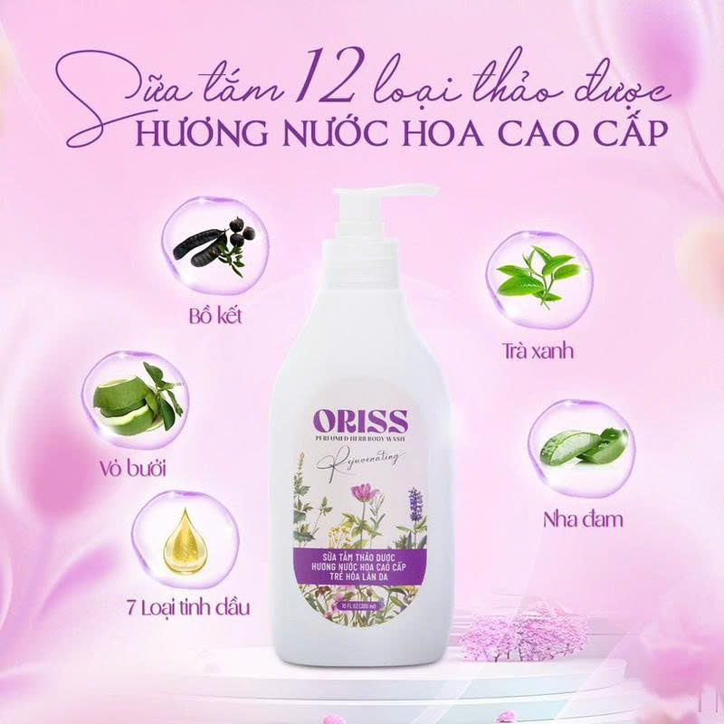 Sữa Tắm Giảm Mụn Lưng Oriss Làm Mờ Vết Thâm, Sẹo Mụn Chai 300ml