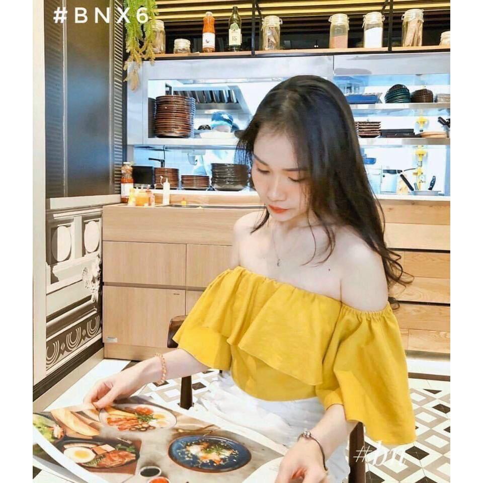 Áo Bẹt Vai Croptop