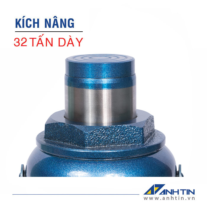 Con đội 32 tấn dày | Kích nâng xe ô tô xe tải | Kích thủy lực | 32 tấn dày | Chiều cao nâng 195mm