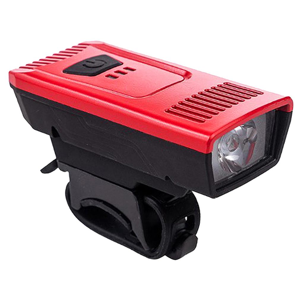 USB Bicycle Head Light Front Flashlight 55 Lumens Handlebar Lamp Mount Strap