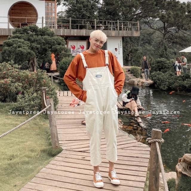 Yếm Kaki Unisex ️ Quần Yếm kaki ĐEN/ KEM unisex Nam nữ unisex