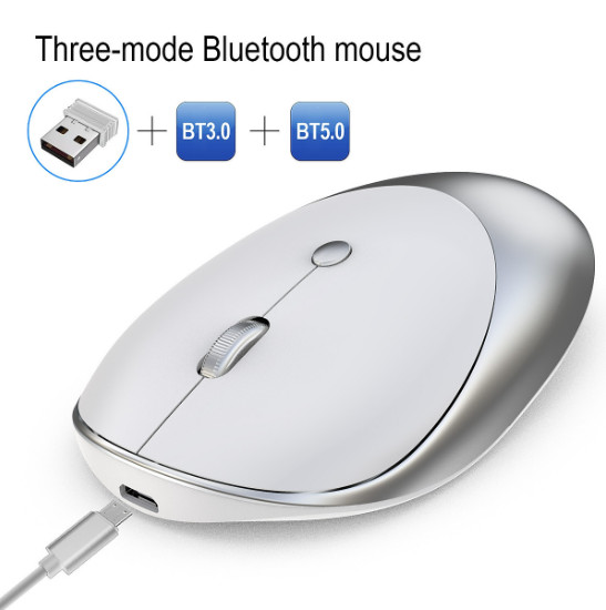 Chuột Bluetooth T36 Ba Chế Độ Bluetooth 3.0 + 5.0 + 2.4G Chuột Không Dây Thiết Kế Không Gây Ồn 1600 DPI Quang Có Thể Sạc Lại Chuột Cho PC Máy Tính