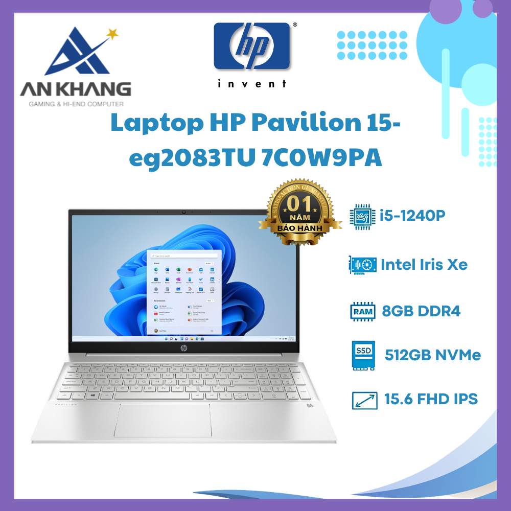 Laptop HP Pavilion 15-eg2083TU 7C0W9PA - Hàng Chính Hãng - Bảo Hành 12 Tháng Tại HP Việt Nam