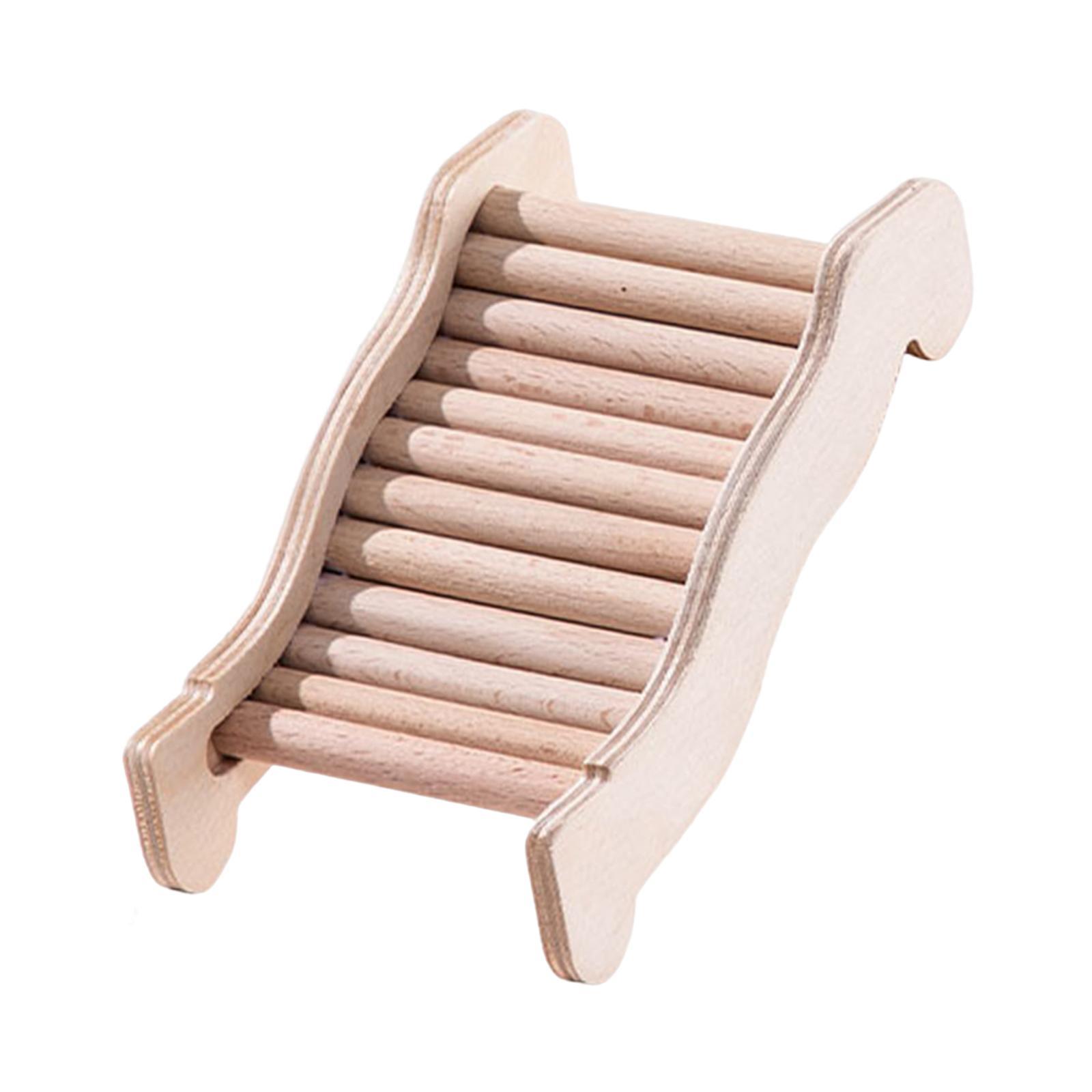 Wooden Hamster Platform Cage Accessories Climbing Ladder Toys Hamster Ladder