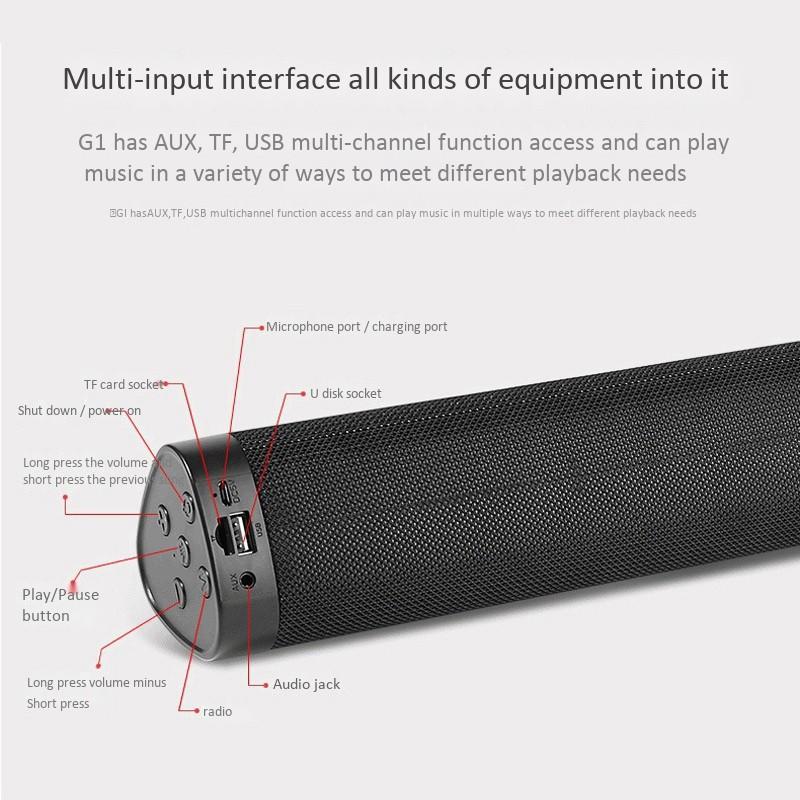 Quà Tặng Loa Bluetooth A500 - Loa Tivi Dài - Loa Vi Tính - Soundbar Âm Thanh Đỉnh / Bass Cực Mạnh - Hỗ trợ USB/Thẻ Nhớ