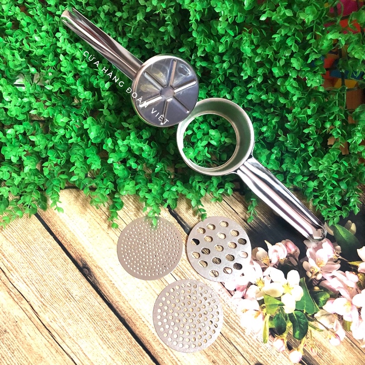 Dụng cụ ép khoai tây Potato Ricer inox 3 vỉ khuôn cao cấp