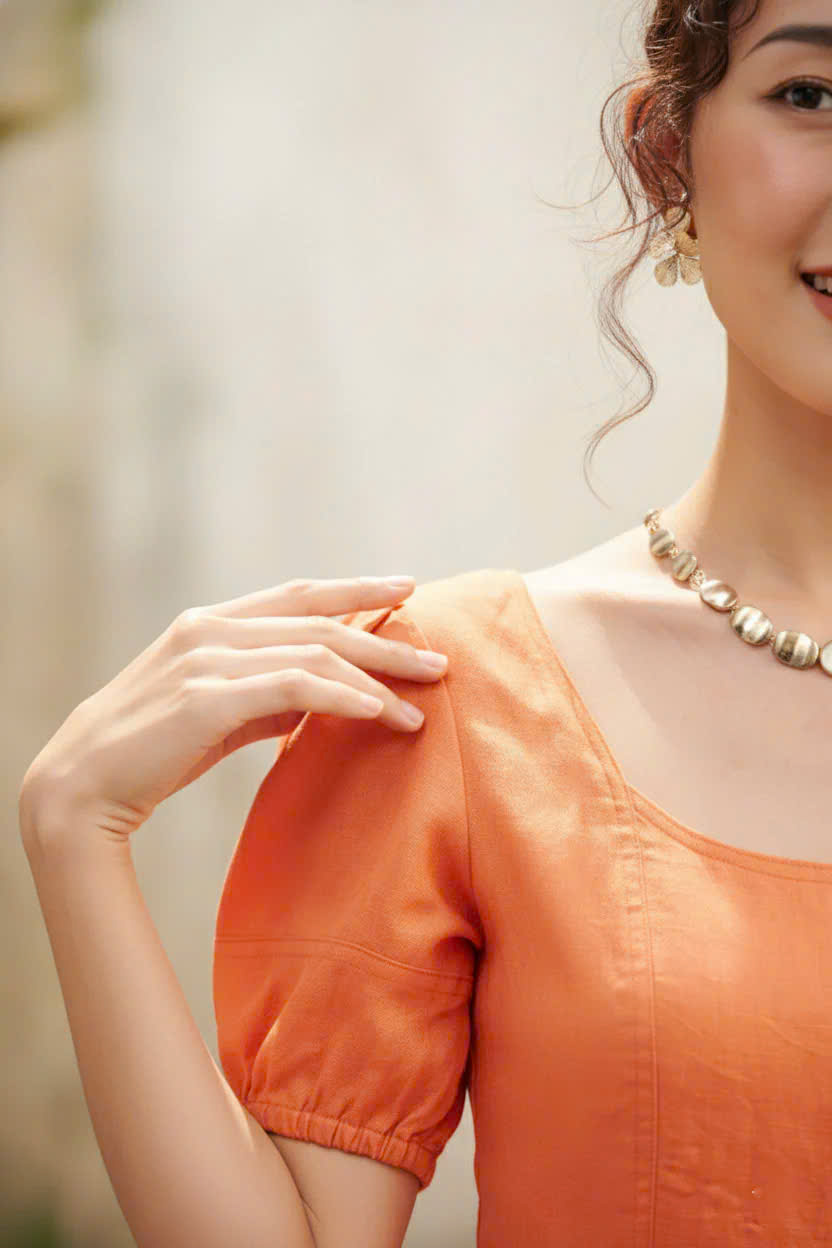 Đầm Chữ A, Đầm Ôm Linen Mơ Nghiền DRE195 thời trang thiết kế Hity