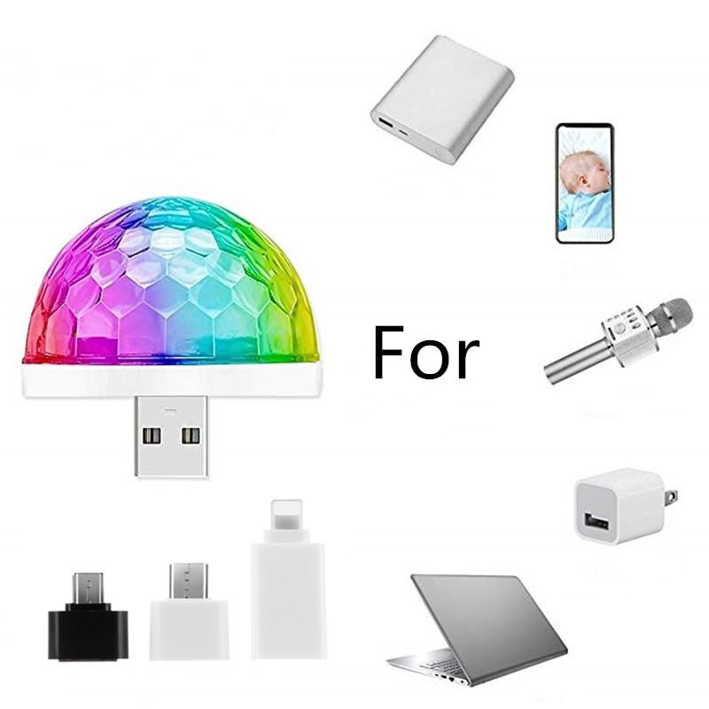 Đèn LED sân khấu nhiều màu sắc nhấp nháy cho điện thoại di động Type-C / Android / Apple