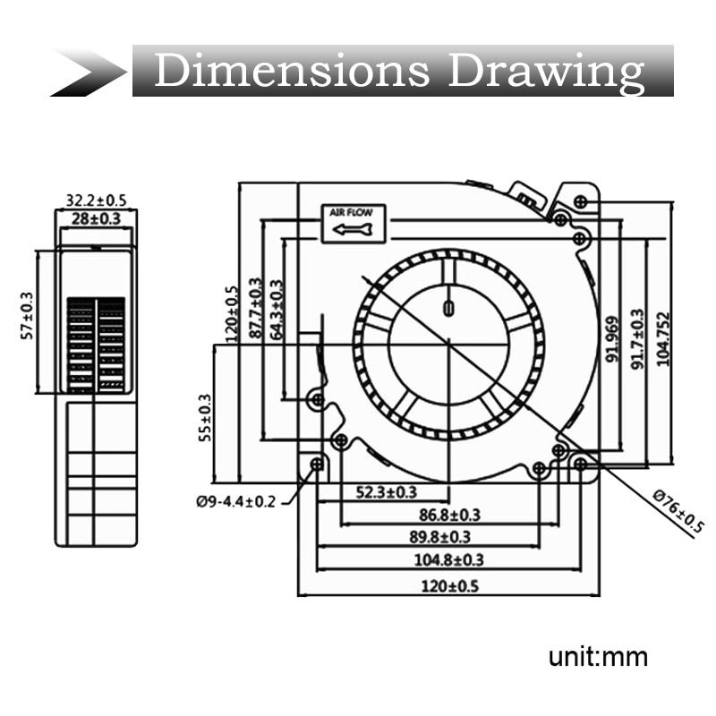 Quạt tản nhiệt cho DC không chổi than 1pcs Gdstime Dual Ball Bearing 11x31mm 14V Turbo