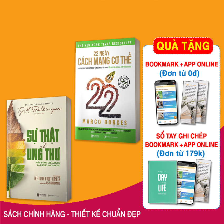 Combo 2 Cuốn Sách Về Sức Khoẻ: Sự Thật Về Ung Thư và 22 Ngày Cách Mạng Cơ Thể - Ung Thư Không Phải Là Dấu Chấm Hết: Hiểu Đúng, Chữa Đúng Và Phòng Ngừa Đúng