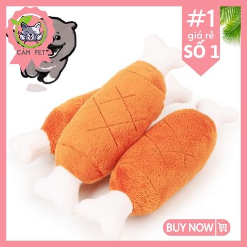 Đồ Chơi Chó Mèo - Đùi Gà đồ chơi nhồi bông dễ thương cho thú cưng