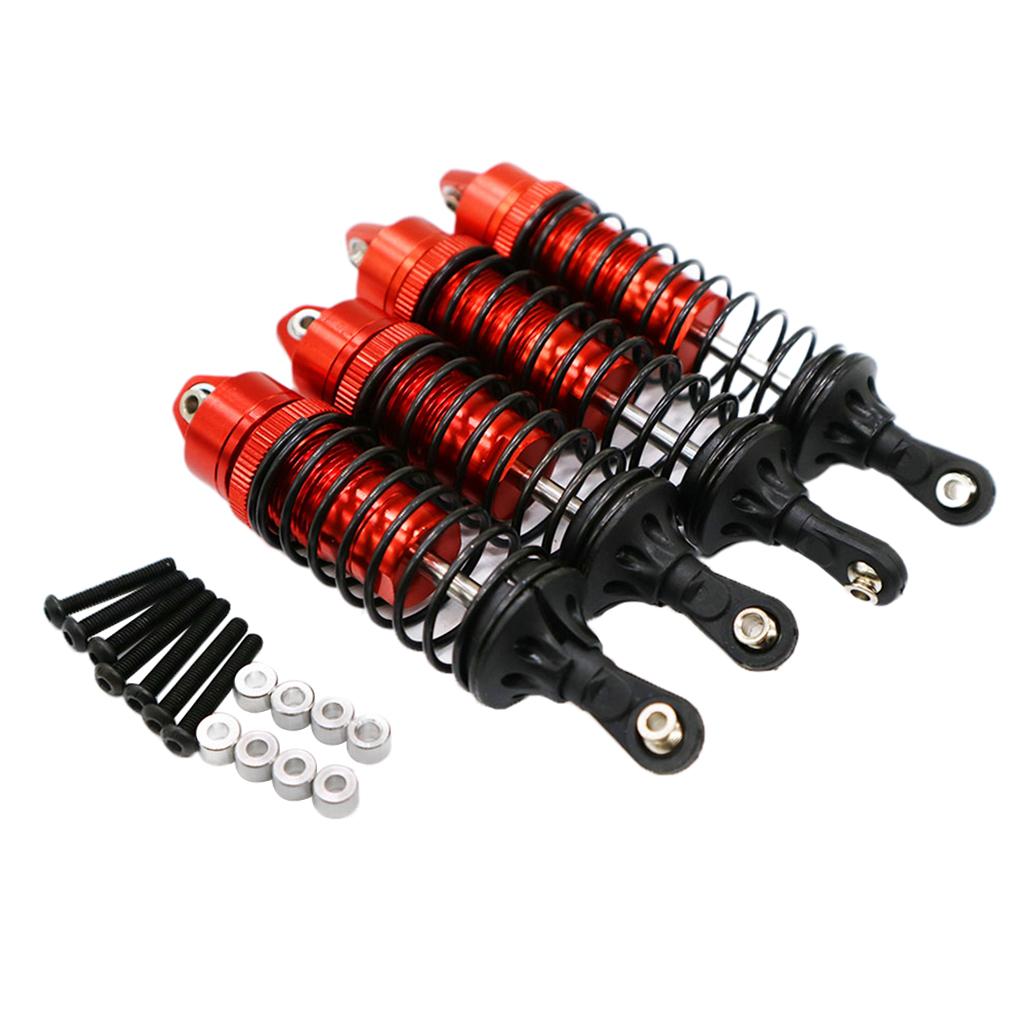 4X Đỏ Trước & Sau Lò Xo Giảm Sóc Giảm Chấn cho 1/10 Traxxas Chém 4WD