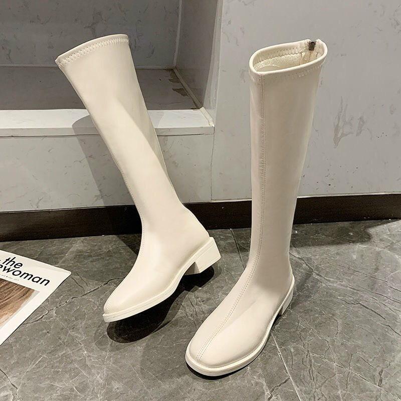 Boots đùi đế bệt 3cm Hàn Quốc săn sale B001