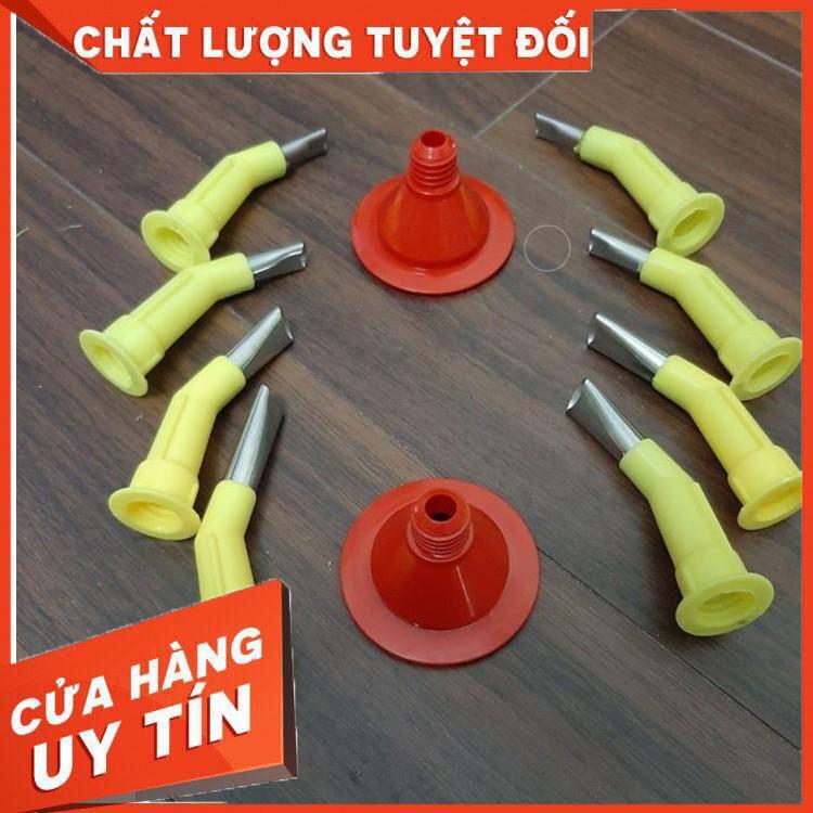 vòi keo cong đầu inox