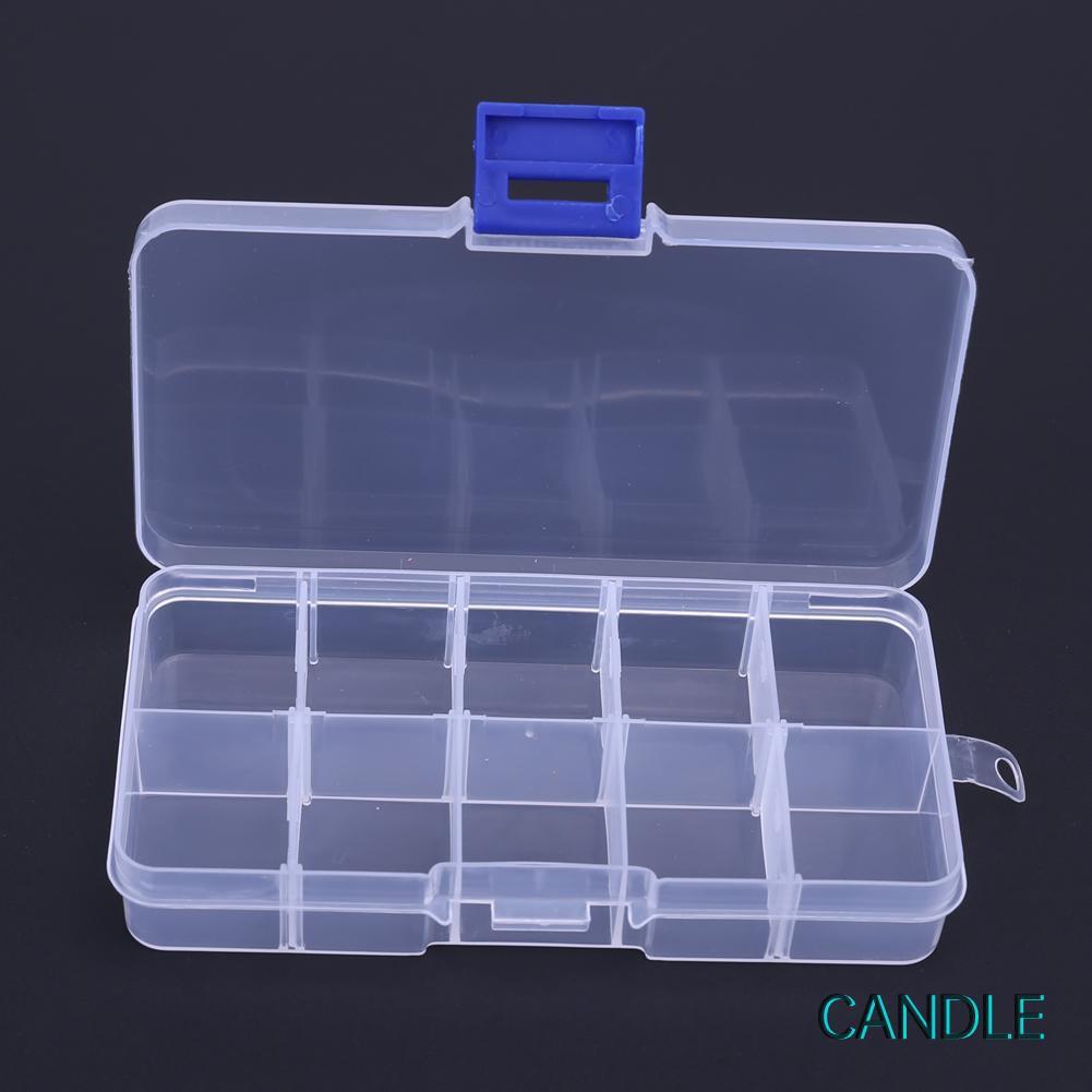 Hộp Đựng Mồi Câu Cá Bằng Nhựa Trong Suốt 10 Ngăn