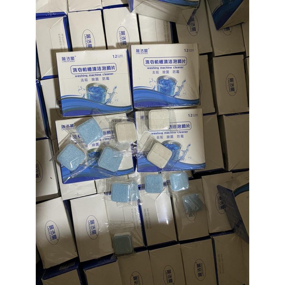 Hộp 12 Viên Vệ Sinh Lồng Máy Giặt và Tẩy Chất Cặn Bẩn Lâu Ngày Hiệu Quả