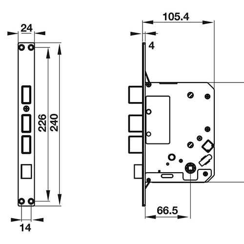 KHÓA VÂN TAY CỬA GỖ HAFELE EL9500