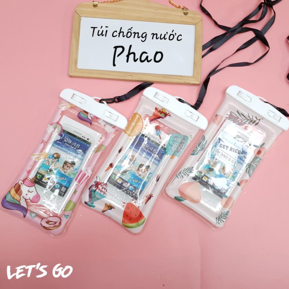 Túi Đựng Điện Thoại Chống Nước Nhiều Hình Siêu Cute Có Phao Nổi Xung Quanh