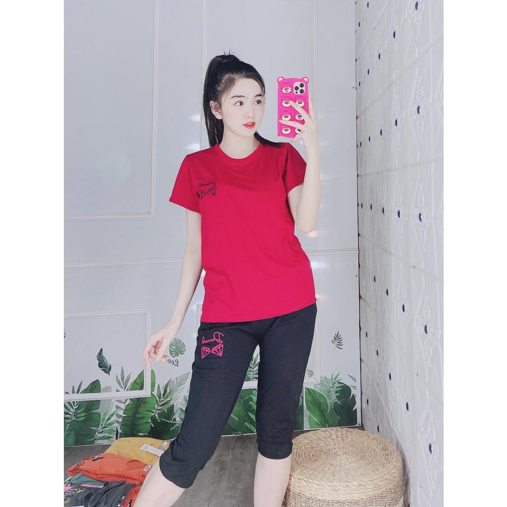 Đồ bộ nữ bộ mặc nhà quần lửng chất thun co giãn thoáng mát