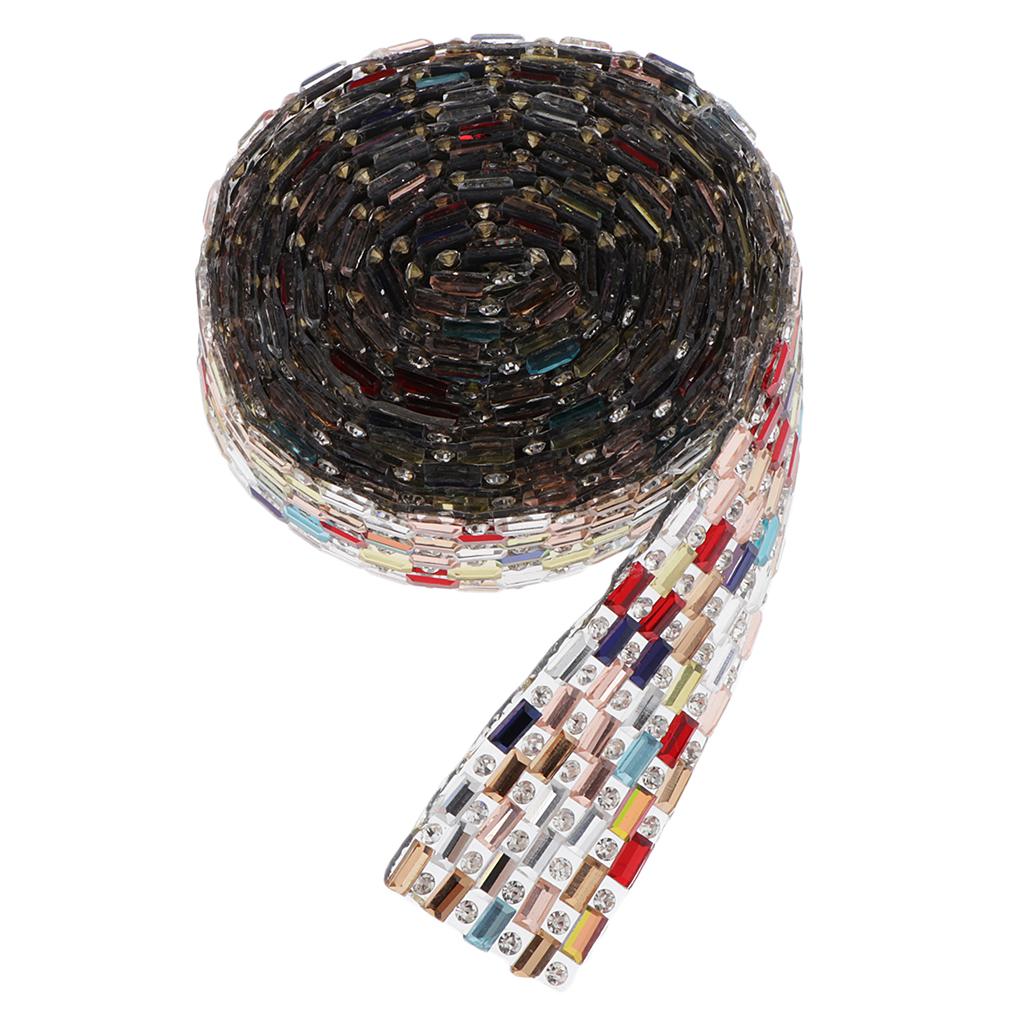 1 Mét Rhinestone Ribbon Crystal May Trim Thủ Công Mỹ Nghệ 2cm