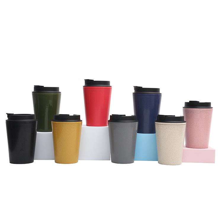 Thuận lợi nhất mới Âu Mỹ cốc nước hai lớp mini thân lúa mì cầm tay thời trang xe hơi cà phê đơn giản