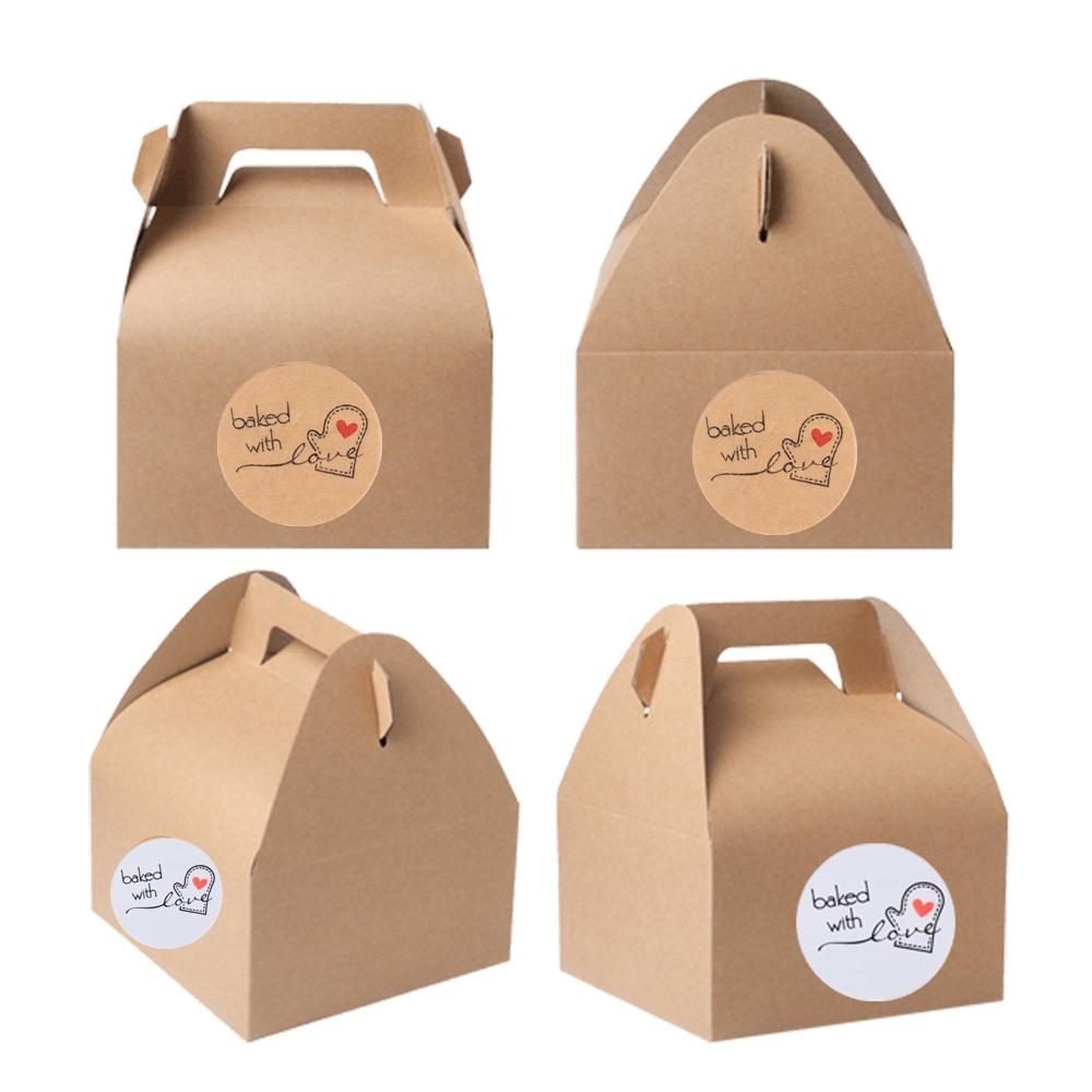 Set 500 giấy dán hộp bánh thủ công trang trí dành cho tiệc tùng