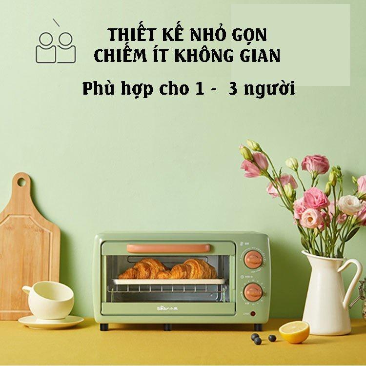 Lò nướng mini BEAR LB410212 10.5 L công suất 700W phù hợp với gia đình nhỏ- BH 12 tháng