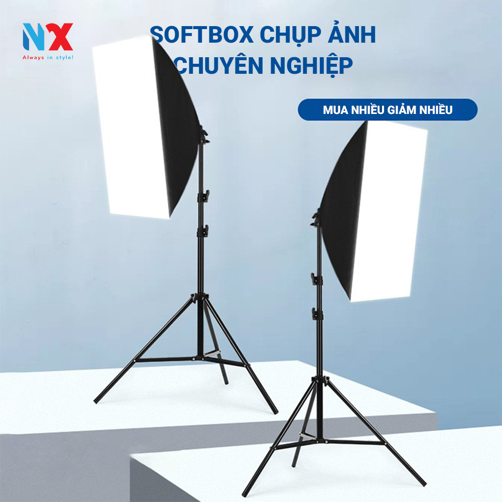 Bộ đèn studio điều chỉnh ánh sáng và nhiệt độ màu chụp ảnh, quay phim, Livestream chuyên nghiệp PARABOL - Softbox