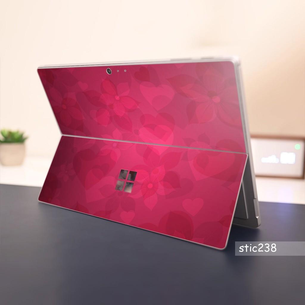 Skin dán hình Hoa văn sticker x38 cho Surface 3 2015; Go, Go 2, Go 3; Pro 2 3 4 5 6 7 8 X