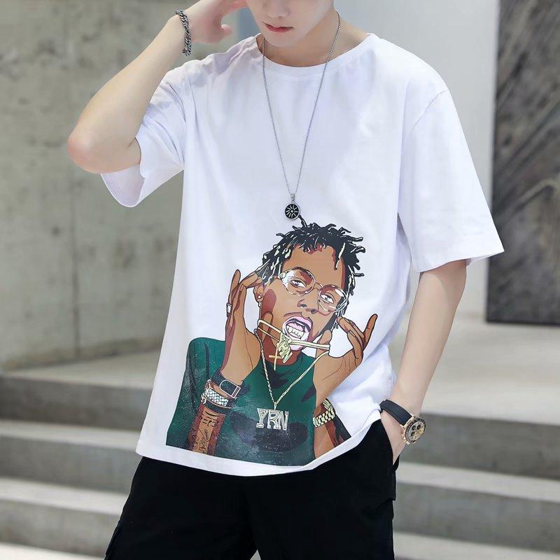 Áo Thun Nam Tay Ngắn In Hình Cá Tính