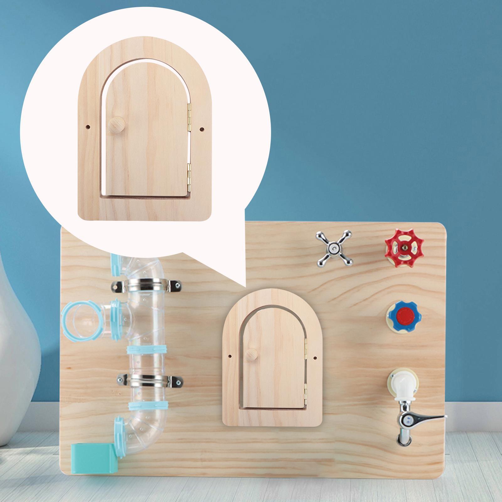 Wood Door Busy Board DIY Accessories Practical Skill for Plane Travel Toy