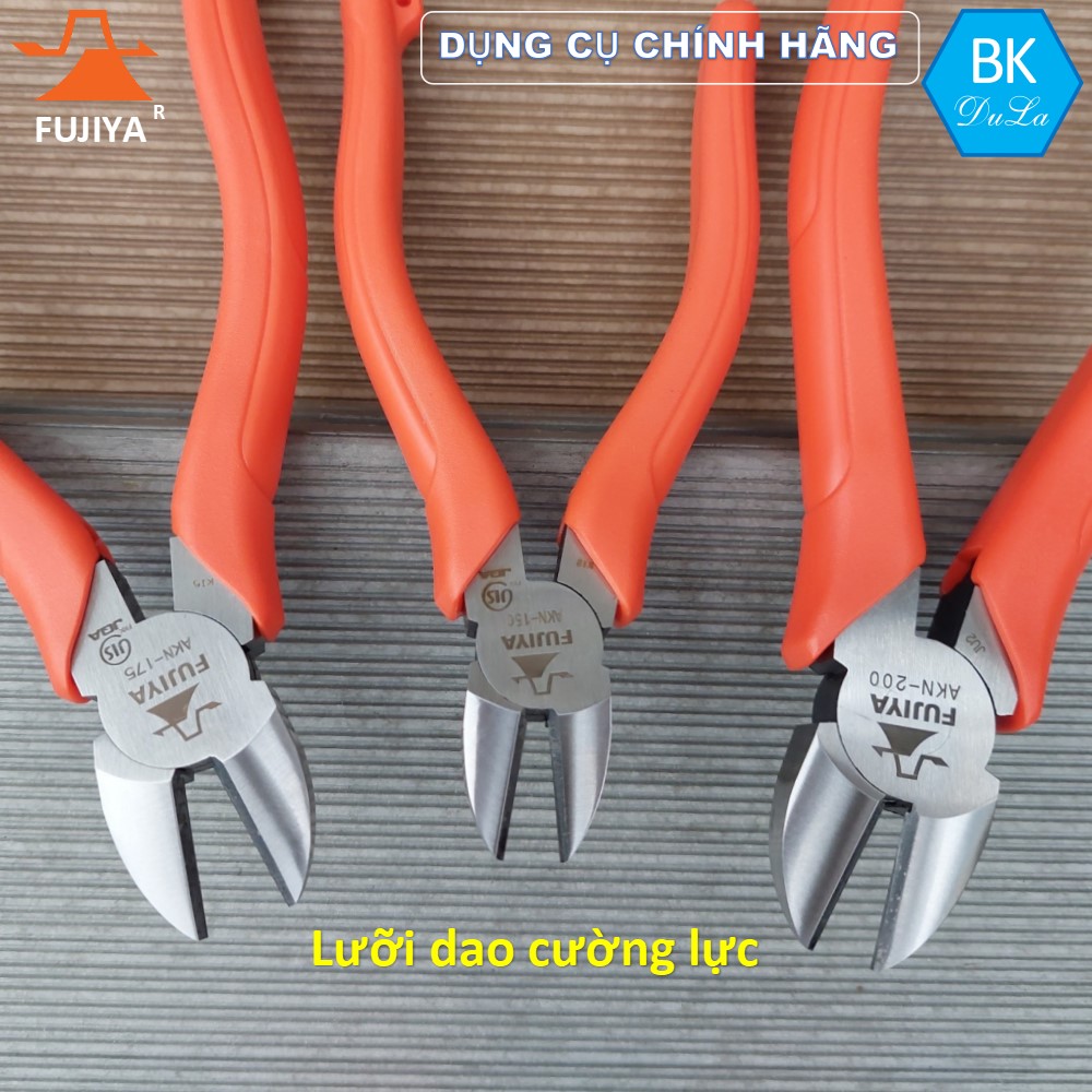 Kìm cắt dây cường lực 7 inch / 175mm Fujiya AKN-175 Công nghệ Nhật Bản- Kềm cắt dây thép dây đồng dây piano