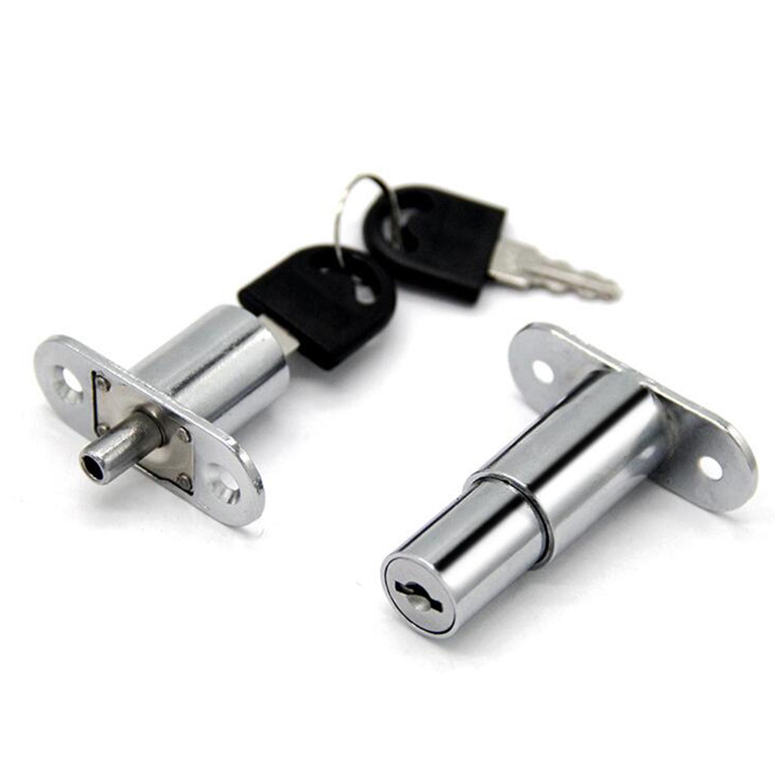Sliding Door Window Lock Wardrobe Lock with Keys Gadget Upgraded Heavy Duty Display Cabinet Lock Counter Lock for Drawer Lock Refrigerator Lock