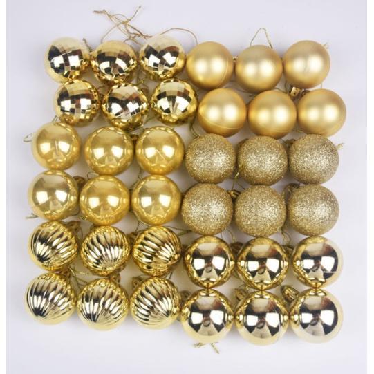Hộp 6,12,18, 36 quả châu trang trí noel 4cm MẪU E19