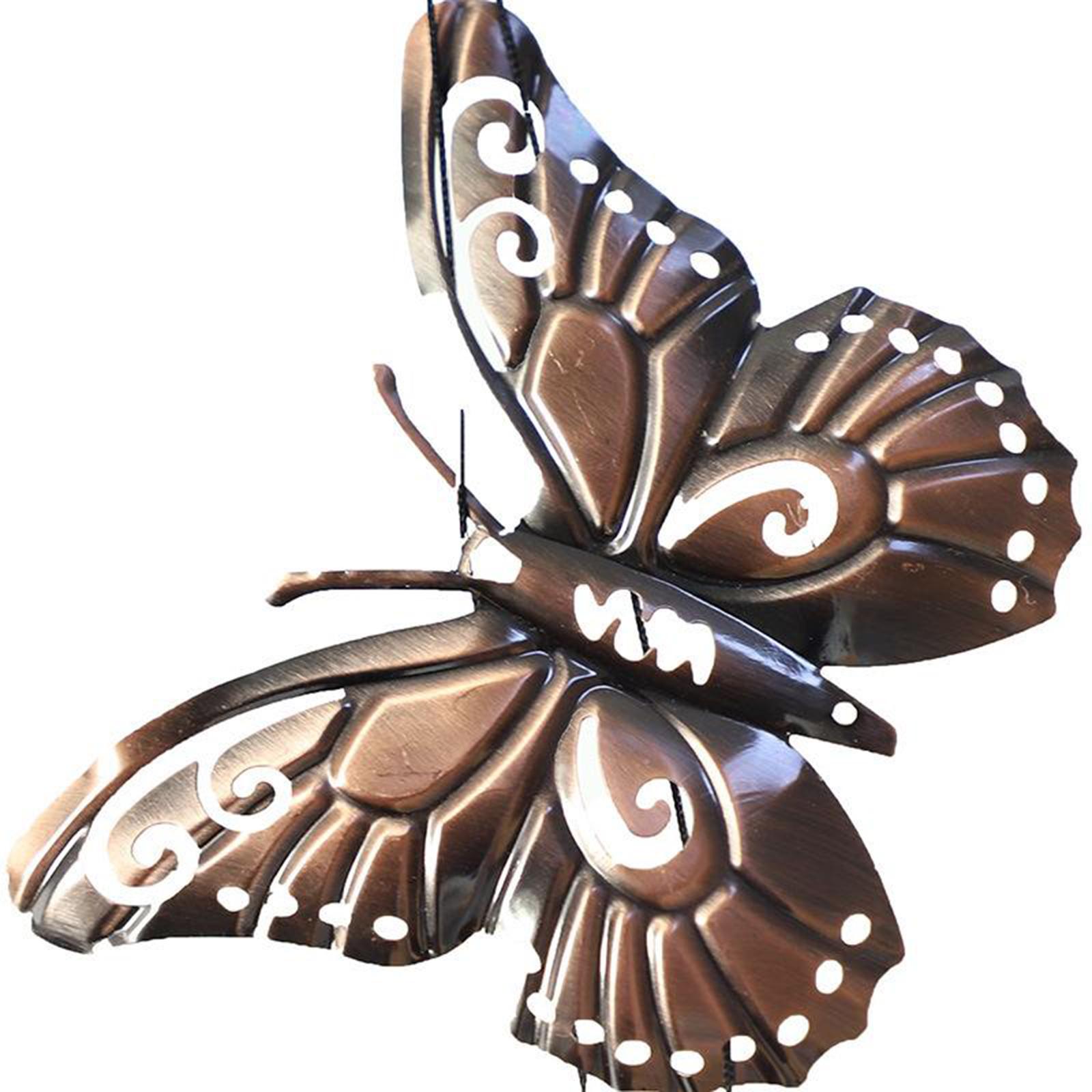 Outdoor Hanging Wind Chime Butterfly Wind Chime Bells 4 Tube Decorative