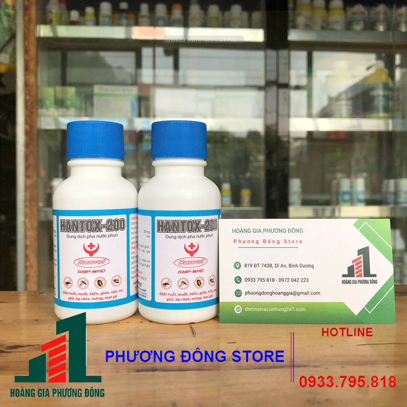 Thuốc diệt muỗi và côn trùng Hantox 200-1 lít, 100ml