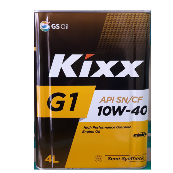 Dầu nhớt bán tổng hợp Kixx G1 10W-40 API SN/CF thùng thiếc 4 lít