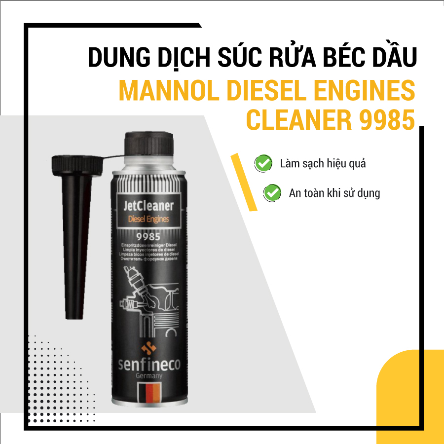 Dung dịch súc rử̉a Béc Dầu Mannol Diesel Engines Cleaner 9985 (300ml)
