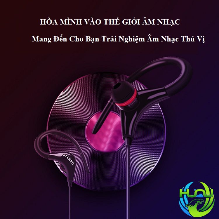 Tai Nghe Nhét Tai Có Dây Siêu Rẻ Huqu HQ878 Âm Thanh Vòm - Hàng Chính Hãng