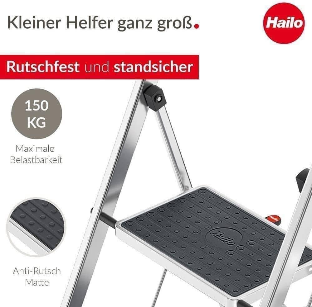 Thang nhôm 3 bậc Hailo K60 chịu tải trọng 150 kg