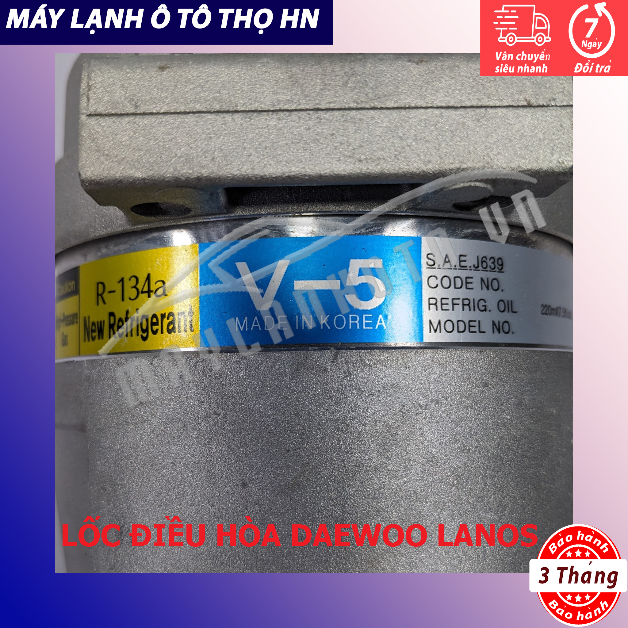 Lốc điều hòa (block,máy nén) Daewoo Lanos Hàng xịn Hàn Quốc (hàng chính hãng nhập khẩu trực tiếp)