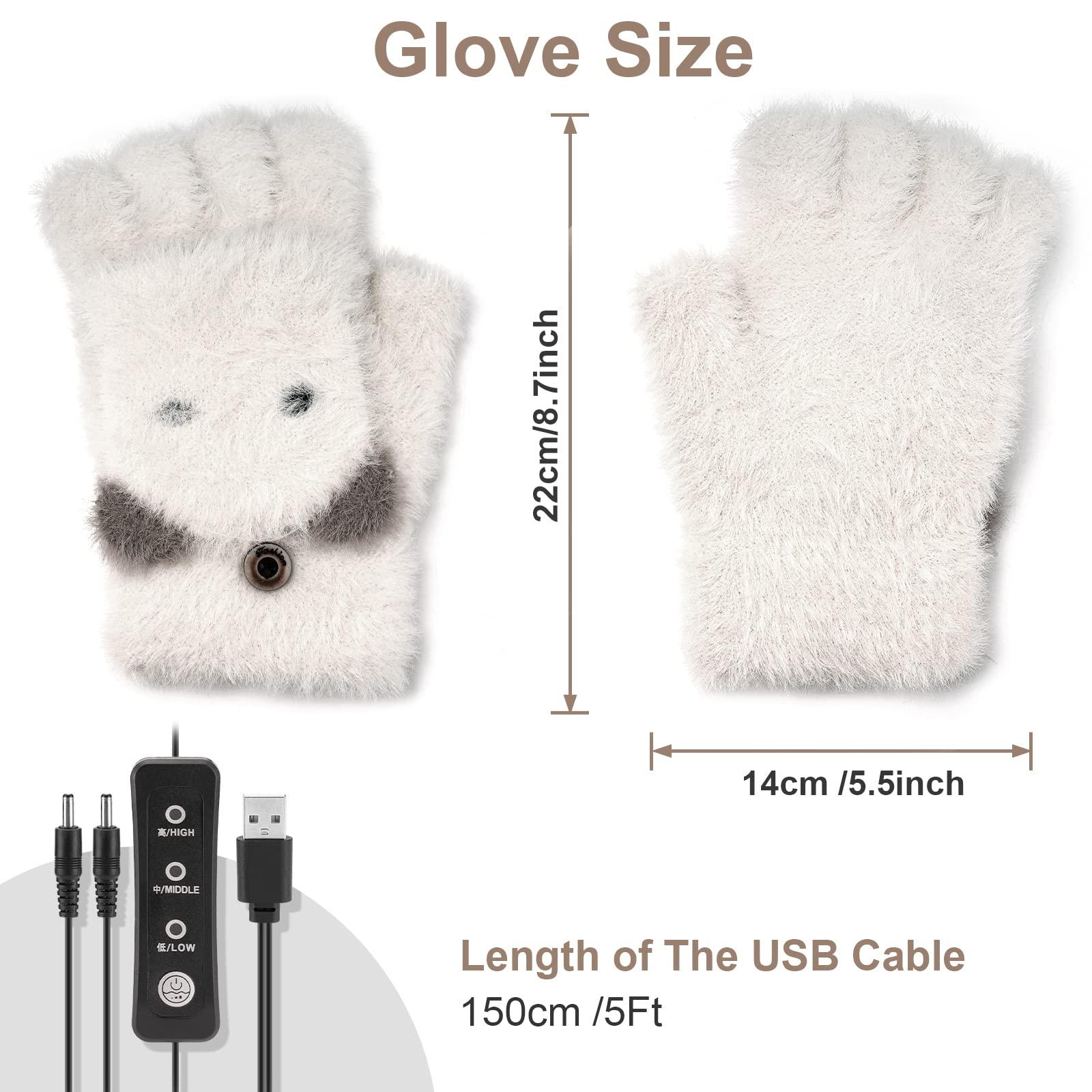 Găng tay usb usb phụ nữ làm nóng găng tay sưởi ấm găng tay không có ngón tay không có ngón tay găng tay ấm áp găng tay ấm áp tốt nhất, có thể giặt được