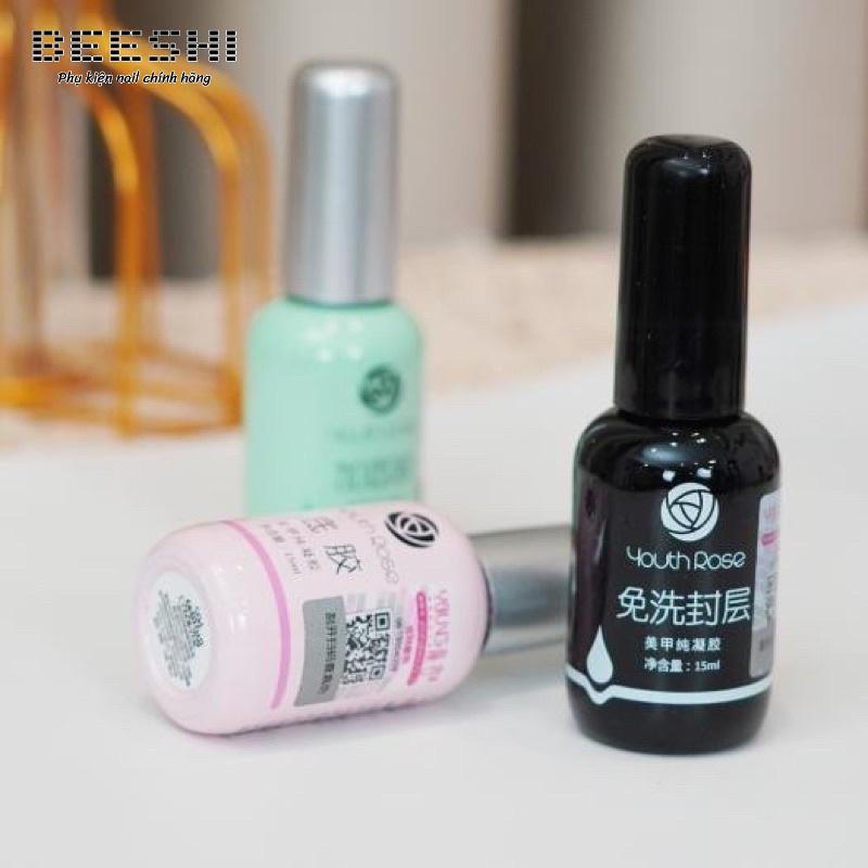 BASE TOP CỨNG MÓNG HOA HỒNG 15ml- beeshi shop nail